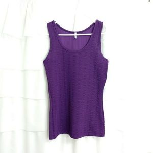 Cole Daniel Textured Purple Tank
